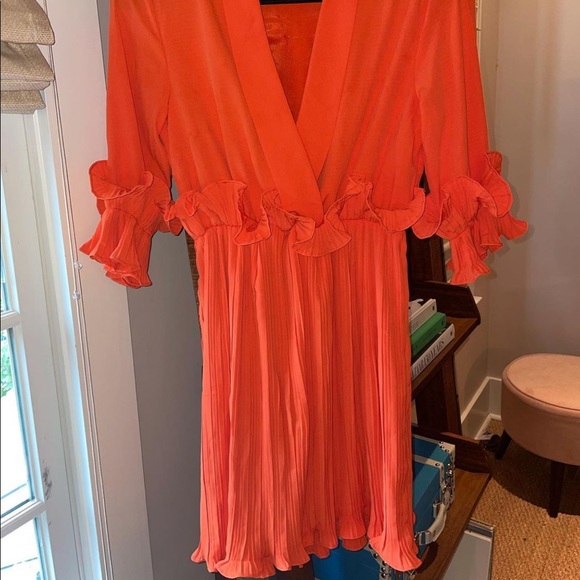 Pretty Little thing orange ruffle flounce dress - Picture 3 of 3